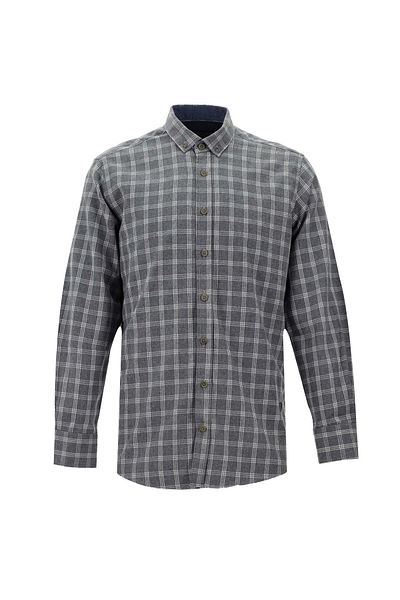 Abdullah Kiğılı Plaid Patterned Cotton Lumberjack Shirt - Long Sleeve, Regular Fit