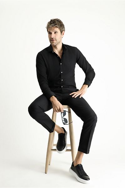 Kiğılı Techno-Line Long Sleeve Slim Fit Slim Fit Classic Shirt