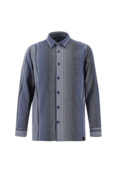 Abdullah Kiğılı Lumberjack Striped Long Sleeve Oversize Cotton Shirt