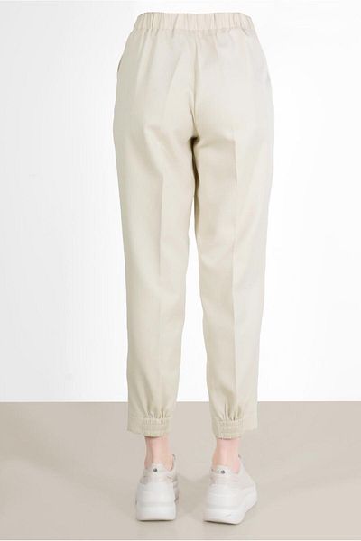 Alvina Carrot Trousers 70373 - Cuffed Rubber Detailed