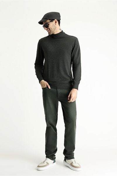 Kiğılı Bato Collar Slim Fit Slim Fit Cotton Knitwear Sweater
