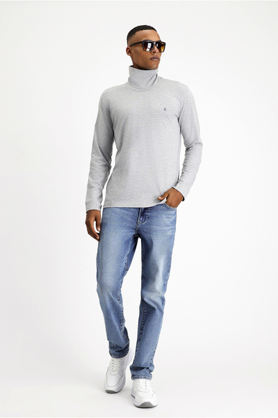 Kiğılı Cotton Slim Fit Turtleneck Sweatshirt
