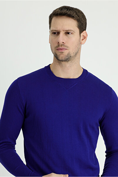 Kiğılı سترة محبوكة من القطن بقصة ضيقة ورقبة دائرية