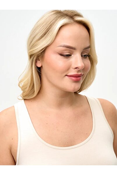 LİRONA 27372 Premium Kumaş Viskon Diz Altı Uzun Esnek Rahat Kalın Askılı Kombinezon Elbise Jüpon