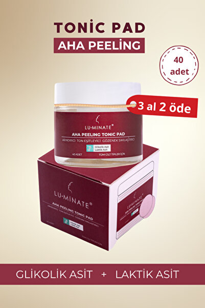 Luminate Aha Peeling Tonic Pad Glikolik Laktik Asit Tonu Eşitleyici Kırışıklı...