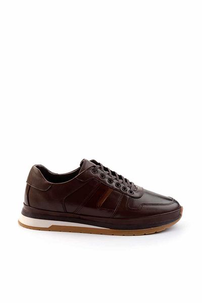 Bambi Brown Leather Men's Casual Shoes E01199051503