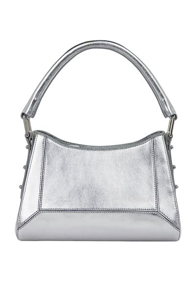 D'ylla Atelier Stylish Women's Handbag from the Ashley Collection - Genuine Leather, Casual and Special Occasions - Silver Metallic