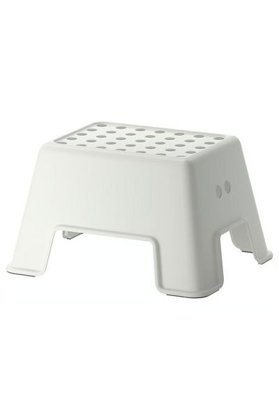 IKEA BOLMEN White Step Stool – Anti-Slip, Durable & Safe for Kids and Adults, Holds up to 100 kg
