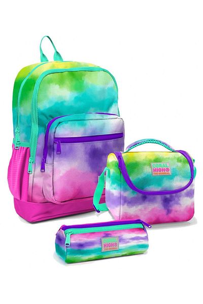 Coral High Primary School Bag Set Colorful Painting - Girl