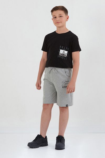Fulla Moda Chlapecké šortky s potiskem Stay Strong