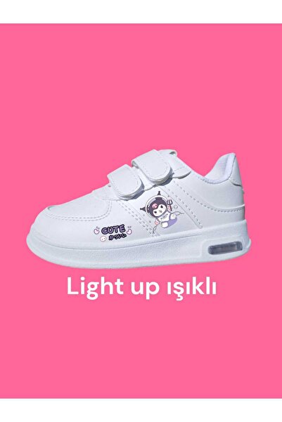 amazoondesing IŞIKLI  crolmi loVee baskılı sneaker Kız  Çocuk spor ayakkabı s...