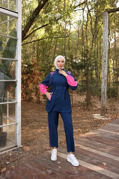 MİMİ Luxury Wear Σετ γυναικεία αθλητική φόρμα Hijab με φερμουάρ