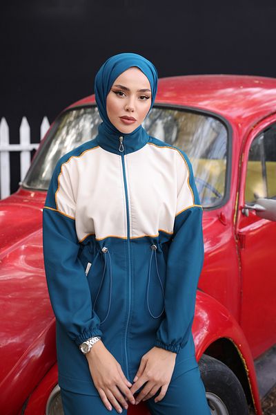 MİMİ Luxury Wear Σετ Hijab Tunic Παντελόνι Double Crep Bottom-Top