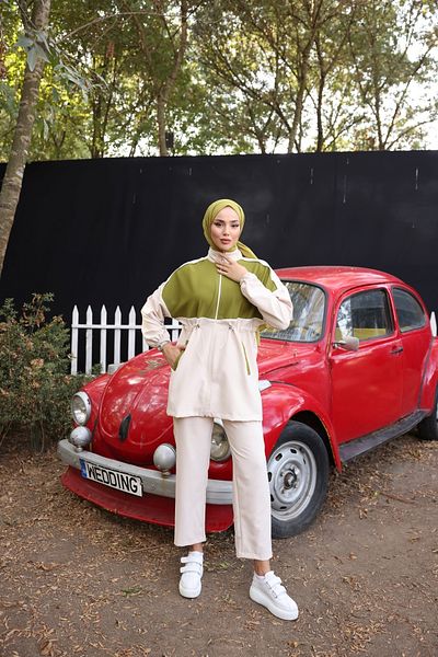MİMİ Luxury Wear Σετ Hijab Tunic Παντελόνι Double Crep Bottom-Top