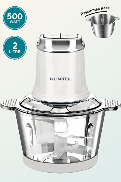 KUMTEL 2in1 Çok Amaçlı Cam Ve Çelik Hazneli Doğrayıcı Hch-21