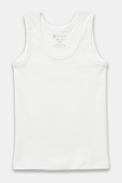 natuline Girl's Organic Cotton Ribbed 3 Pack Crochet Undershirt