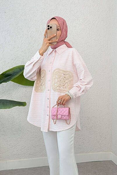 DPARİS Сорочка з мереживними кишенями