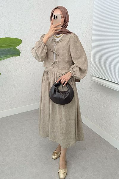 DPARİS Double Set with Bow Detail