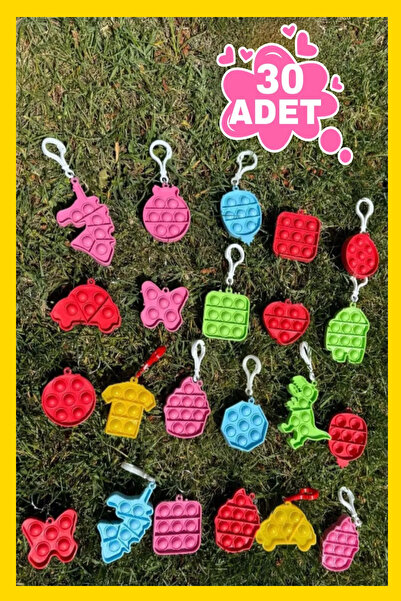 Ayver 30 Adet Oyuncak Popit Anahtarlık Doğum Günü Hediyesi Karne Hediyesi