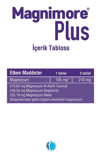Magnimore Plus Magnesium 90 Tablets N-Acetyl Taurinate Bisglycinate Malate