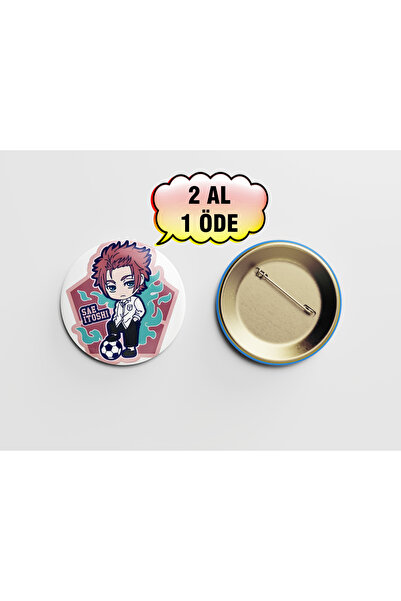 Akumastik Blue Lock Itoshi Sae 44mm İğneli Buton Rozet- Anime ROZET Çanta Aks...