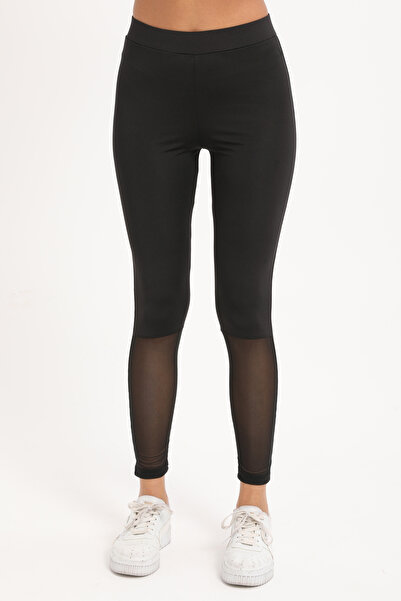 Almila Yüksel Καλσόν με λεπτομέρεια από διάφανο τούλι με ψηλή μέση κάτω από το γόνατο 5035