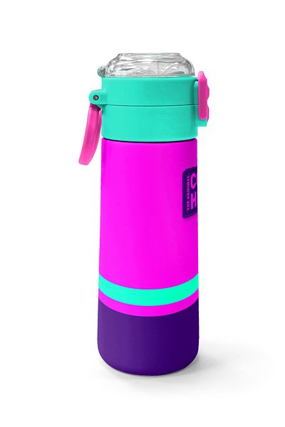 Coral High Kids Pink Water Green Straw and Direct Drinking Steel Thermos 500 ml 31829