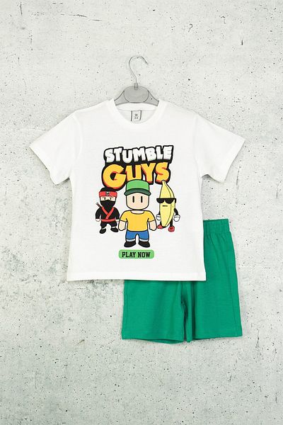 DMB BOYS & GIRLS Printed Elastic Waist Shorts Boys' Suit
