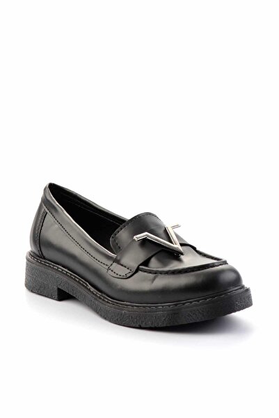 Bambi Siyah Kadın Loafer Ayakkabı K01257067609