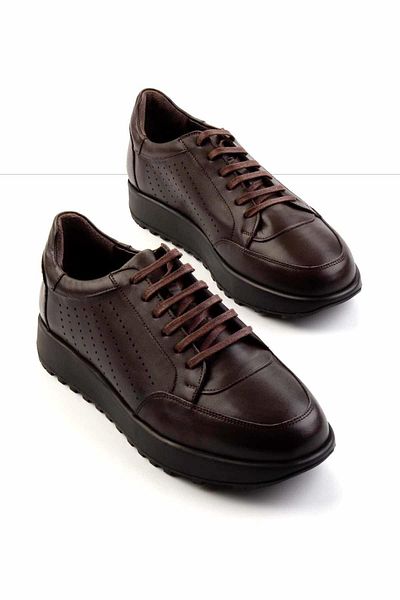Bambi Brown Leather Men's Casual Shoes E01757711103