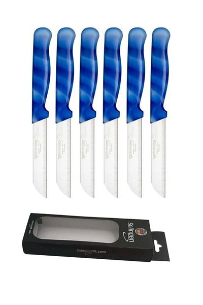 HerkeseUygun Original Solingen 6-Piece Serrated Fruit and Vegetable Knife