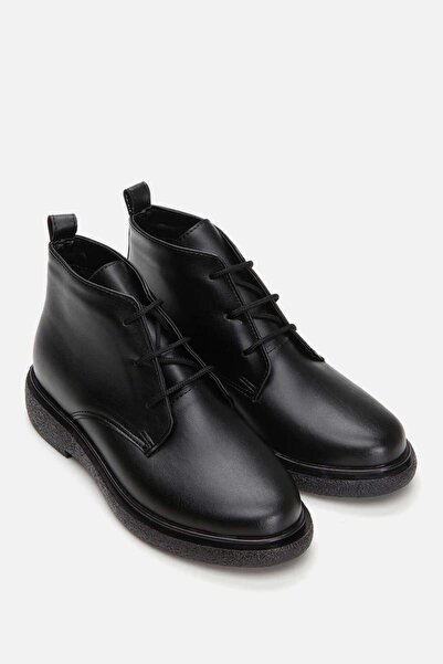 Yaya by Hotiç Siyah Kadın Düz Bot