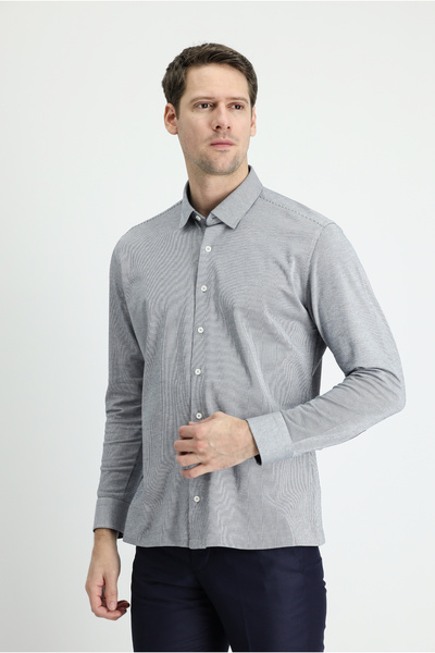 Kiğılı Довгий рукав, облягаючий крій, смугаста бавовняна сорочка