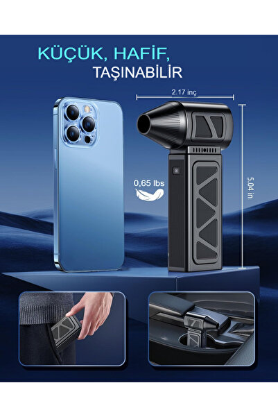 EN SİGA Mega Turbo Üfleyici Elektrikli Şiddetli Fan Hava Kompresör 130.000RPM Mangal Barbekü Fanı