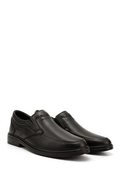 GÖNDERİ(R) Men's Black Genuine Leather Classic Comfort Shoes