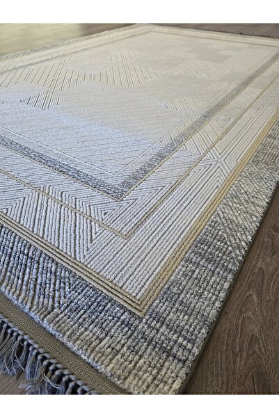 Dinarsu Akrilik Yün Dokuma Taban Gri Gold Üst Kalite Salon Oturma Odası Halısı Arora 66570-075