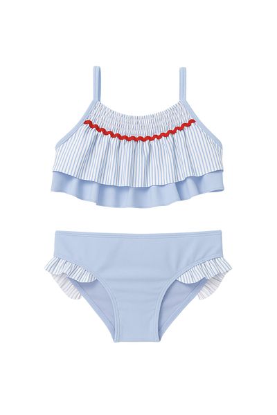 Katia&Bony Κοριτσίστικο Frill Wave Fish Tail Αξεσουάρ Σετ μπικίνι μπλε