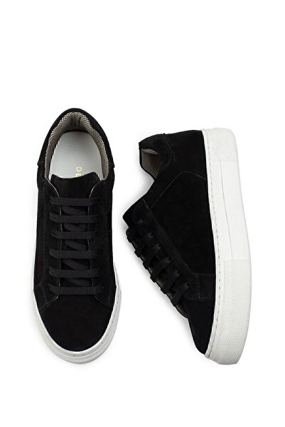 Deery Γνήσια Suede Black Sneaker Γυναικεία Παπούτσια