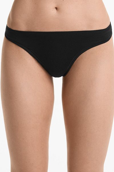 Oysho 3 cotton blend thongs