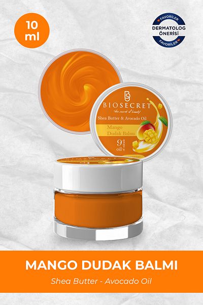 Biosecret The Balm Shea Butter Lip Balm (Mango) 10ml Bio87