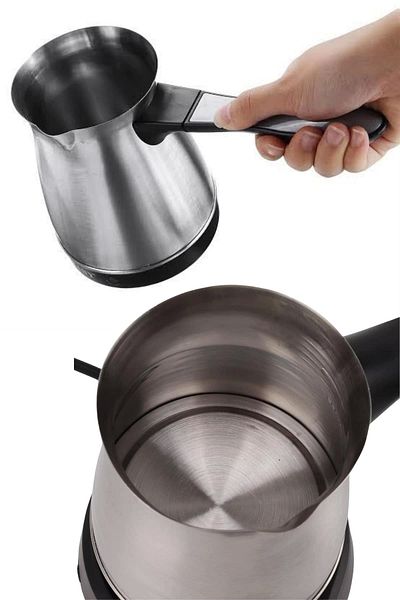 AC BOX Stainless Steel Turkish Coffee Machine 6 Cup Capacity Electric Coffee Pot