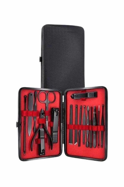 ÖYKÜ VE YİĞİT 17 Pieces Manicure Pedicure Set Hand Foot Care Kit Nail Clippers File