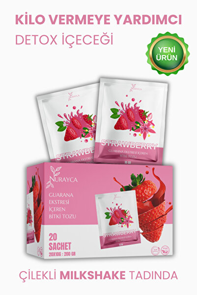 NURAYCA Guarana Extresi İçeren Çilekli Bitki Tozu 20x10gr
