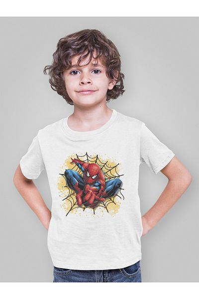 SEVBANO Tricou pentru copii unisex cu imprimeu Spider-Man Hero (vârsta 1-12)