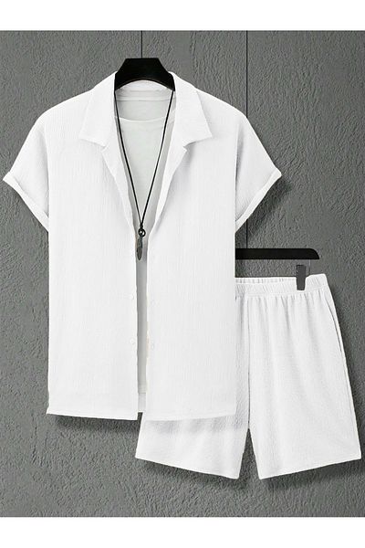viperkombin 2-Piece Summer Set Shirt and Shorts Twisted Fabric a Quality Bottom Top Set