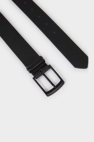 DeFacto Boy's Rectangular Buckle Faux Leather Casual Belt F7019A8Ns