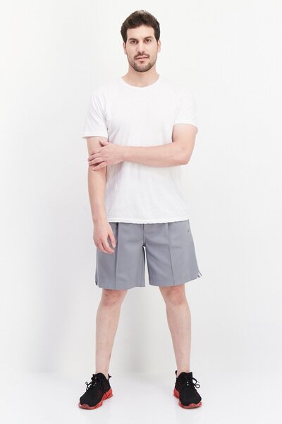 adidas Men Sportswear Fit Embroidered Brand Logo Training Shorts, Grey