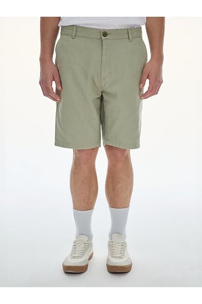 Ltb Λινό Look Regular Midi Πράσινο Σορτς