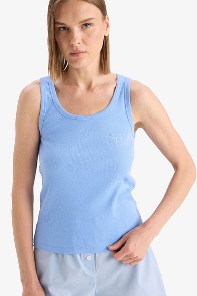 DeFacto Top de pijama cu gât rotund, fără mâneci, cu fiting obișnuit-Fall in Love F0110AX25SM