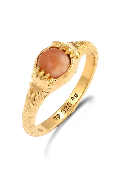 HAZE & GLORY Ring Sonnenstein 925 Sterling Silber - Sun Whisper